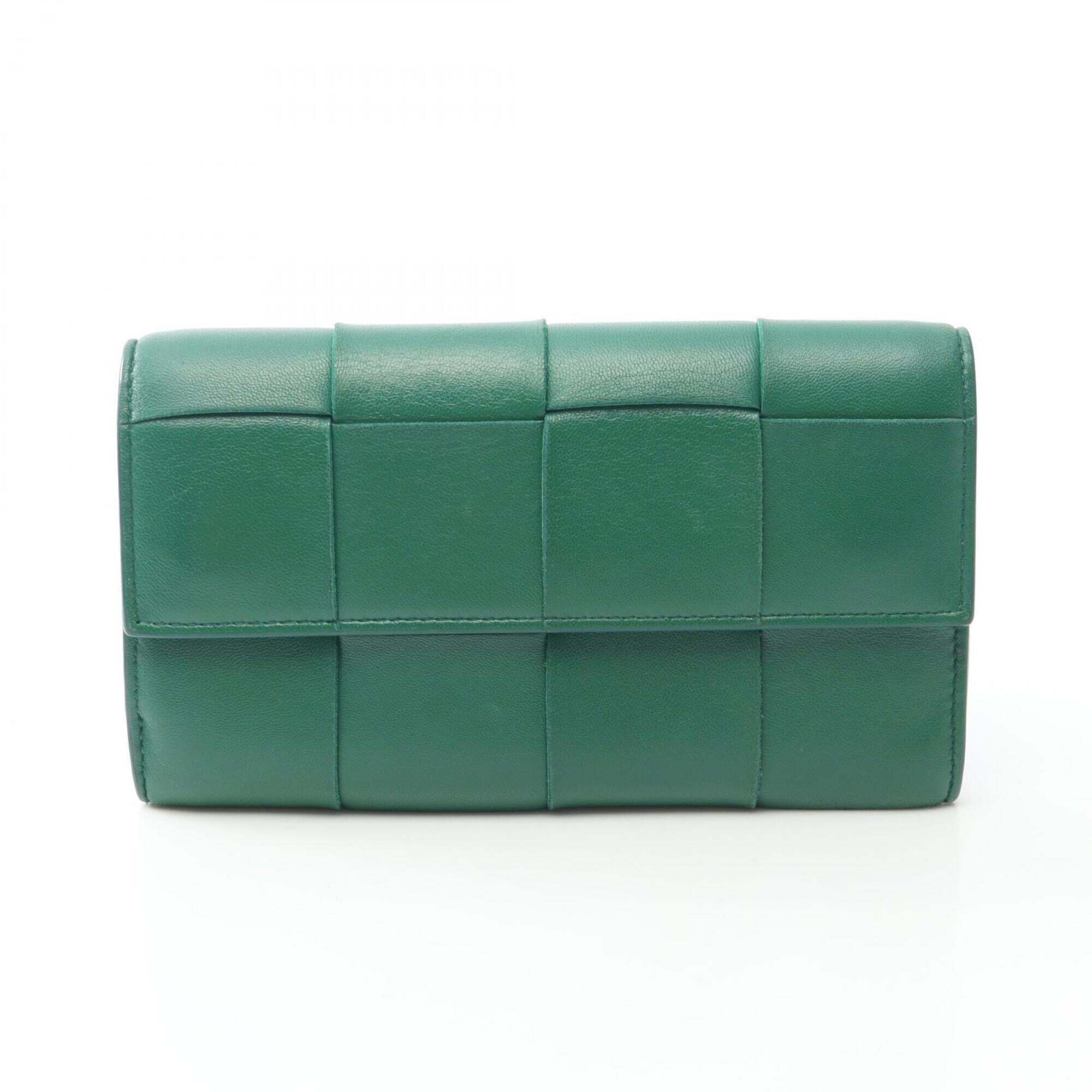 Bottega Veneta Cassette Maxi Intrecciato Bi-Fold Long Wallet, Leather, Women'...